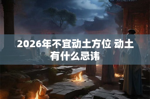 2026年不宜动土方位 动土有什么忌讳