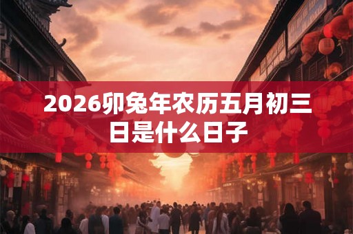 2026卯兔年农历五月初三日是什么日子