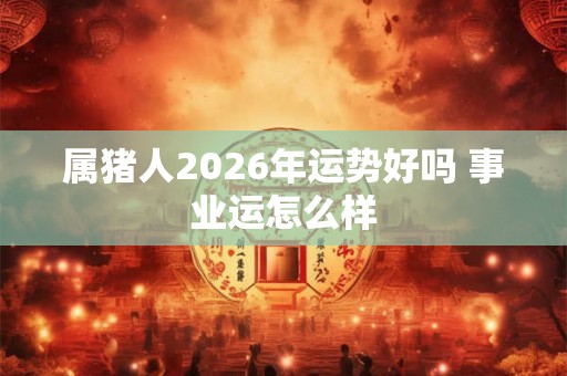 属猪人2026年运势好吗 事业运怎么样 属猪人2026年运势好吗 事业运怎么样