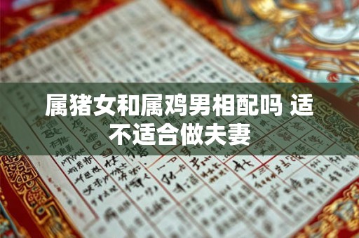 属猪女和属鸡男相配吗 适不适合做夫妻