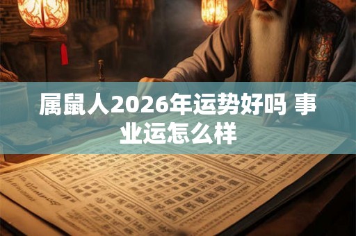 属鼠人2026年运势好吗 事业运怎么样 属鼠人2026年运势好吗 事业运怎么样