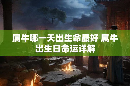 属牛哪一天出生命最好 属牛出生日命运详解 属牛哪一天出生命最好 属牛出生日命运详解