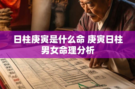 日柱庚寅是什么命 庚寅日柱男女命理分析