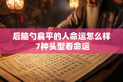 后脑勺扁平的人命运怎么样 7种头型看命运