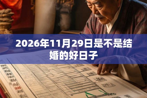 2026年11月29日是不是结婚的好日子 2026年11月29日是不是结婚的好日子