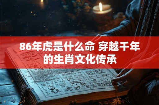 86年虎是什么命 穿越千年的生肖文化传承 86年虎是什么命 穿越千年的生肖文化传承