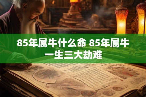85年属牛什么命 85年属牛一生三大劫难