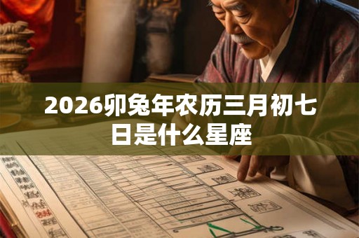 2026卯兔年农历三月初七日是什么星座