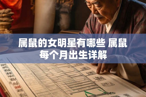 属鼠的女明星有哪些 属鼠每个月出生详解 属鼠的女明星有哪些 属鼠每个月出生详解