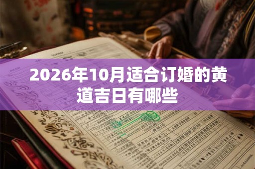 2026年10月适合订婚的黄道吉日有哪些 2026年10月适合订婚的黄道吉日有哪些