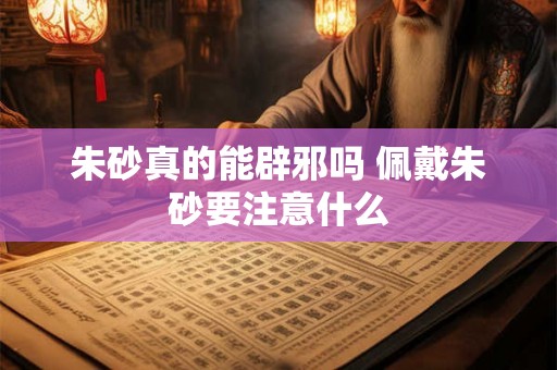 朱砂真的能辟邪吗 佩戴朱砂要注意什么 朱砂真的能辟邪吗 佩戴朱砂要注意什么