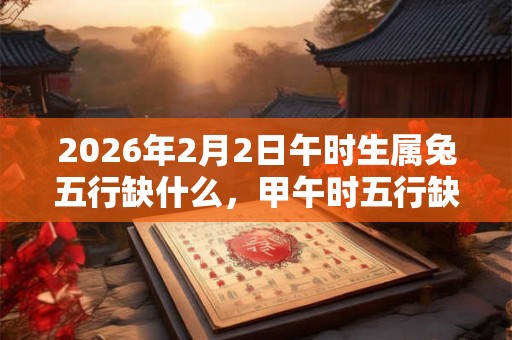 2026年2月2日午时生属兔五行缺什么,甲午时五行缺什么 2026年2月2日午时生属兔五行缺什么,甲午时五行缺什么