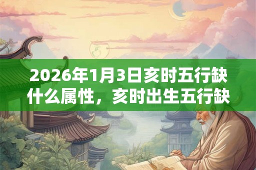 2026年1月3日亥时五行缺什么属性，亥时出生五行缺什么