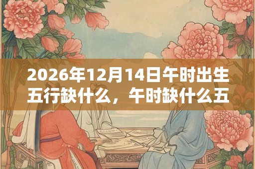2026年12月14日午时出生五行缺什么,午时缺什么五行 2026年12月14日午时出生五行缺什么,午时缺什么五行
