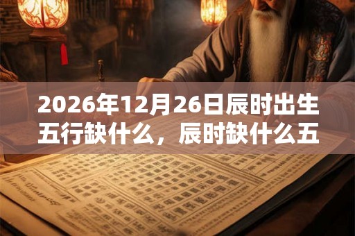 2026年12月26日辰时出生五行缺什么,辰时缺什么五行 2026年12月26日辰时出生五行缺什么,辰时缺什么五行