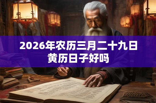 2026年农历三月二十九日黄历日子好吗 2026年农历三月二十九日黄历日子好吗