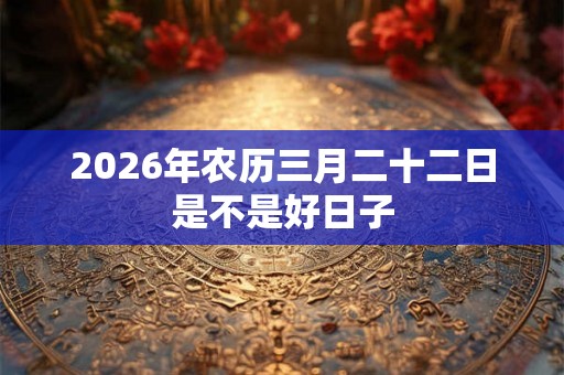 2026年农历三月二十二日是不是好日子