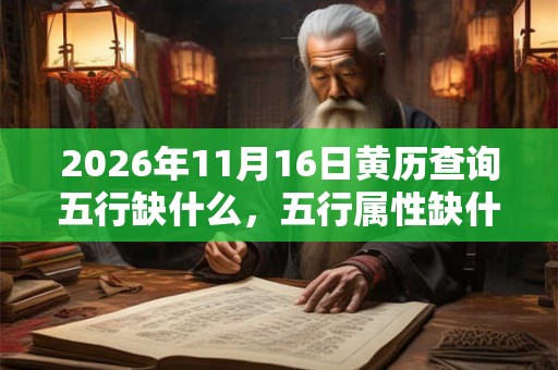2026年11月16日黄历查询五行缺什么,五行属性缺什么 2026年11月16日黄历查询五行缺什么,五行属性缺什么