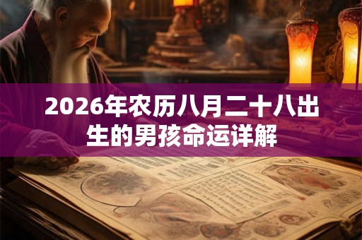 2026年农历八月二十八出生的男孩命运详解 2026年农历八月二十八出生的男孩命运详解