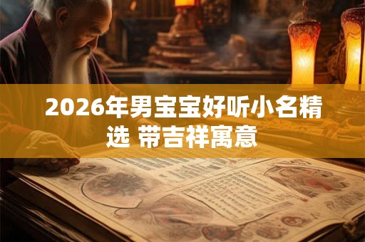 2026年男宝宝好听小名精选 带吉祥寓意