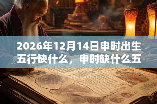 2026年12月14日申时出生五行缺什么,申时缺什么五行 2026年12月14日申时出生五行缺什么,申时缺什么五行