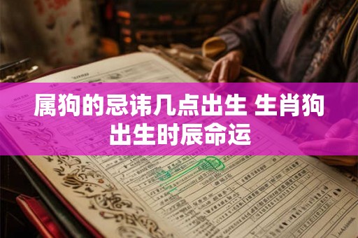 属狗的忌讳几点出生 生肖狗出生时辰命运