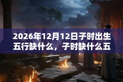 2026年12月12日子时出生五行缺什么，子时缺什么五行