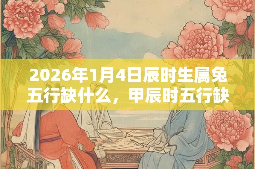 2026年1月4日辰时生属兔五行缺什么,甲辰时五行缺什么 2026年1月4日辰时生属兔五行缺什么,甲辰时五行缺什么