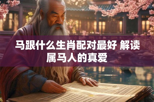 马跟什么生肖配对最好 解读属马人的真爱 马跟什么生肖配对最好 解读属马人的真爱