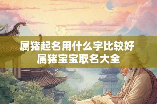属猪起名用什么字比较好 属猪宝宝取名大全 属猪起名用什么字比较好 属猪宝宝取名大全