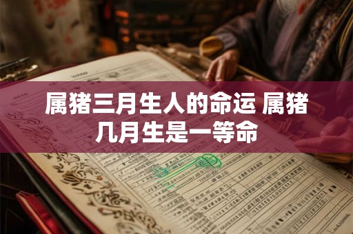 属猪三月生人的命运 属猪几月生是一等命 属猪三月生人的命运 属猪几月生是一等命