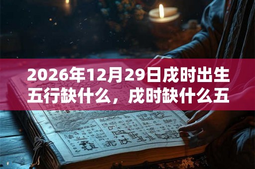 2026年12月29日戌时出生五行缺什么,戌时缺什么五行 2026年12月29日戌时出生五行缺什么,戌时缺什么五行