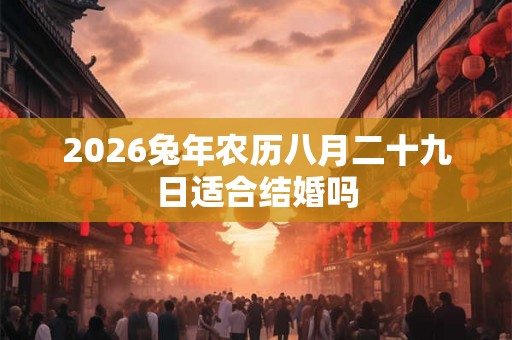 2026兔年农历八月二十九日适合结婚吗 2026兔年农历八月二十九日适合结婚吗