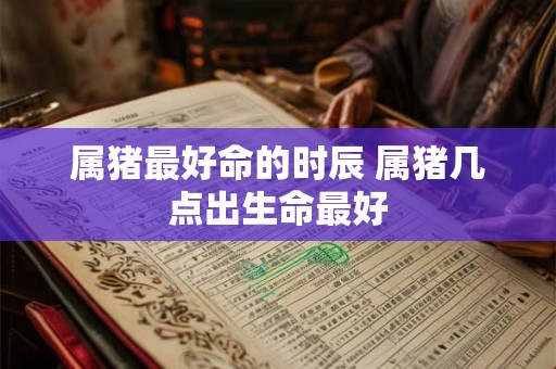 属猪最好命的时辰 属猪几点出生命最好 属猪最好命的时辰 属猪几点出生命最好