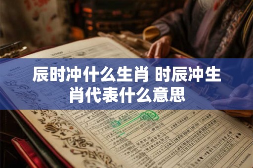 辰时冲什么生肖 时辰冲生肖代表什么意思