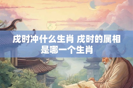 戌时冲什么生肖 戌时的属相是哪一个生肖 戌时冲什么生肖 戌时的属相是哪一个生肖