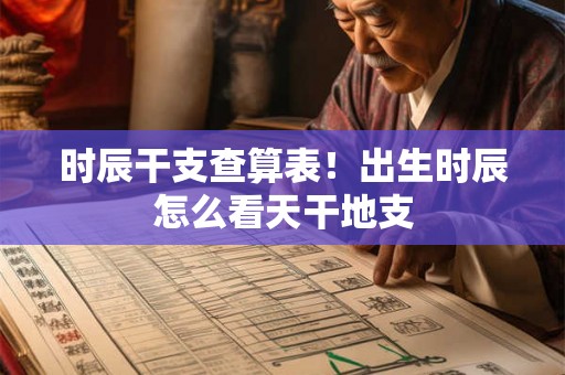 时辰干支查算表！出生时辰怎么看天干地支