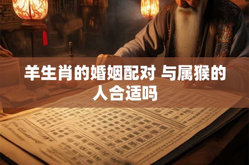 羊生肖的婚姻配对 与属猴的人合适吗