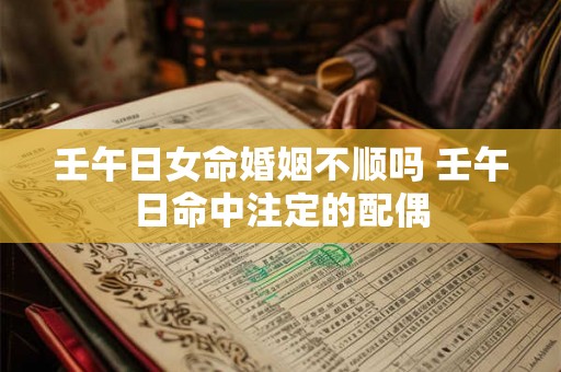 壬午日女命婚姻不顺吗 壬午日命中注定的配偶