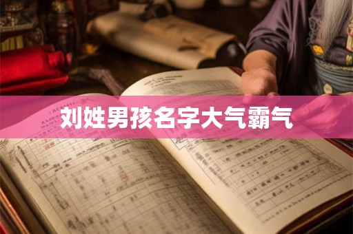 刘姓男孩名字大气霸气