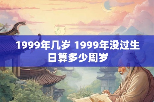 1999年几岁 1999年没过生日算多少周岁