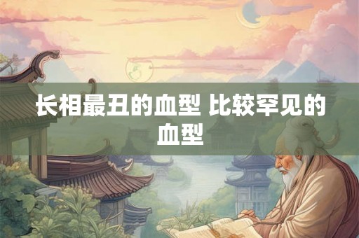 长相最丑的血型 比较罕见的血型