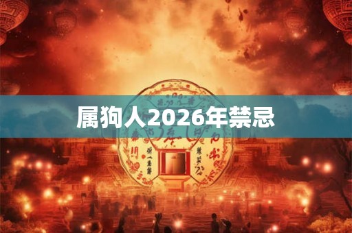 属狗人2026年禁忌