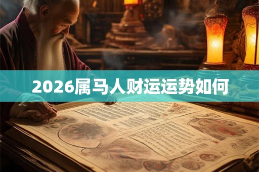 2026属马人财运运势如何