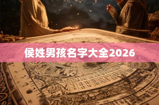 侯姓男孩名字大全2026