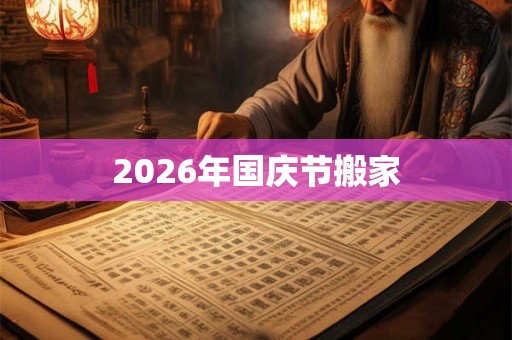 2026年国庆节搬家