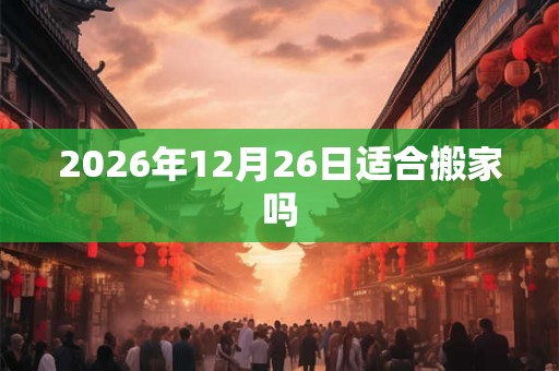 2026年12月26日适合搬家吗