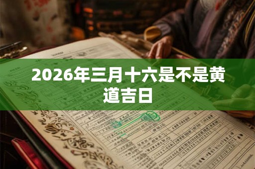 2026年三月十六是不是黄道吉日
