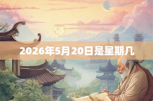 2026年5月20日是星期几