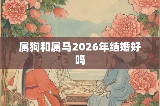 属狗和属马2026年结婚好吗 属狗和属马2026年结婚好吗